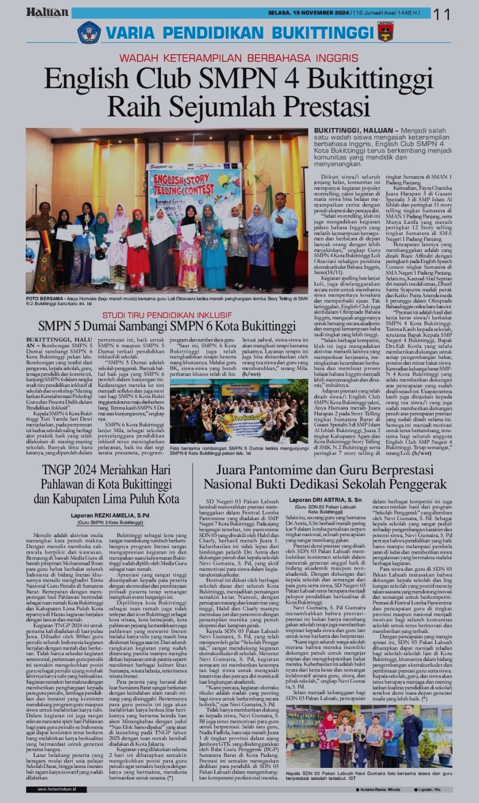 Studi Tiru Pendidikan Inklusif  SMPN 5 DUMAI